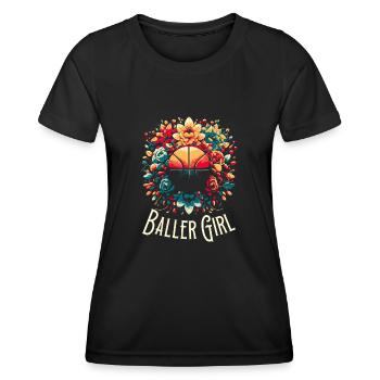 Basket-ball Fille Baller Fille - T-shirt sport Femme - noir - Devant - AI Model Female 172 light (172cm)
