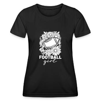 American Football Football Girl - Women's Functional T-Shirt - black - Front - AI Model Female 172 light (172cm)