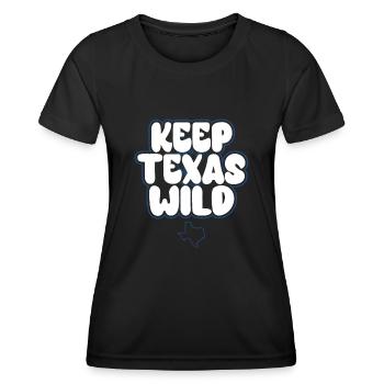 Wildflower Fields Wildflowers Bluebonnet - Women's Functional T-Shirt - black - Front - AI Model Female 172 light (172cm)