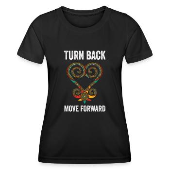 Sankofa Symbol Adinkra Ghana Black - Women's Functional T-Shirt - black - Front - AI Model Female 172 light (172cm)
