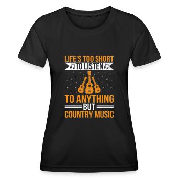 Comté Musique Vintage Amateur de musique Western Country C - T-shirt sport Femme - noir - Devant - AI Model Female 172 light (172cm)