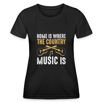 Comté Musique Vintage Amateur de musique Western Country C - T-shirt sport Femme - noir - Devant - AI Model Female 172 light (172cm)