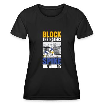 Volleyball Volleyballer - Frauen Funktions-T-Shirt - Schwarz - Vorne - AI Model Female 172 light (172cm)
