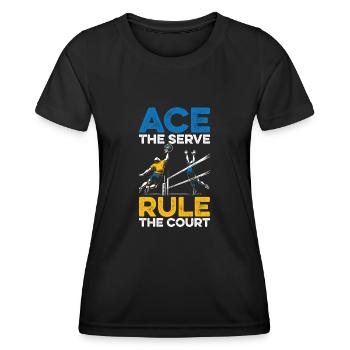 Volleyball Volleyballer - Frauen Funktions-T-Shirt - Schwarz - Vorne - AI Model Female 172 light (172cm)