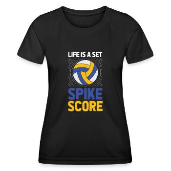 Volleyball Volleyballer - Frauen Funktions-T-Shirt - Schwarz - Vorne - AI Model Female 172 light (172cm)