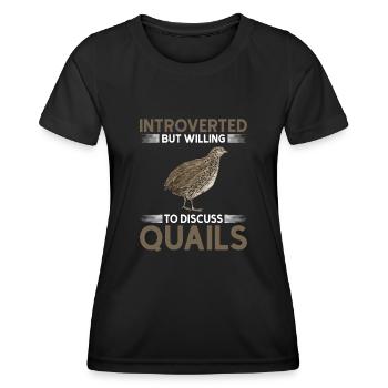 Quail Bird - Women's Functional T-Shirt - black - Front - AI Model Female 172 light (172cm)