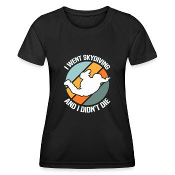 Fallschirmspringen Fallschirmspringer - Frauen Funktions-T-Shirt - Schwarz - Vorne - AI Model Female 172 light (172cm)
