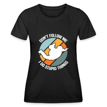 Fallschirmspringen Fallschirmspringer - Frauen Funktions-T-Shirt - Schwarz - Vorne - AI Model Female 172 light (172cm)