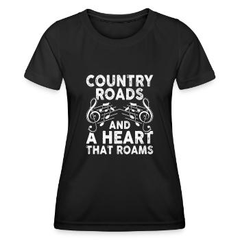 Comté Musique Vintage Amateur de musique Western Country C - T-shirt sport Femme - noir - Devant - AI Model Female 172 light (172cm)