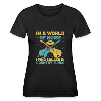Comté Musique Vintage Amateur de musique Western Country C - T-shirt sport Femme - noir - Devant - AI Model Female 172 light (172cm)