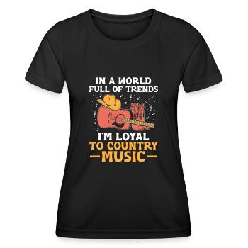 Comté Musique Vintage Amateur de musique Western Country C - T-shirt sport Femme - noir - Devant - AI Model Female 172 light (172cm)