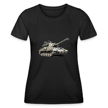 Legendary tank howitzer soldiers - Women's Functional T-Shirt - black - Front - AI Model Female 172 light (172cm)