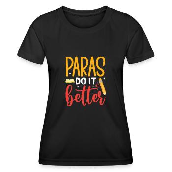 Paras do it better Para Professional Teacher - Women's Functional T-Shirt - black - Front - AI Model Female 172 light (172cm)