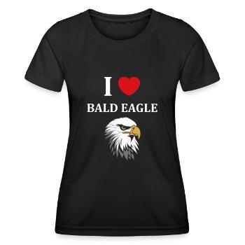 Citation humour Oiseau aigle - T-shirt sport Femme - noir - Devant - AI Model Female 172 light (172cm)