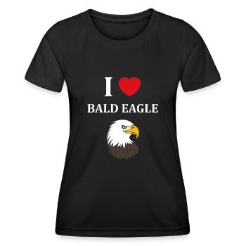 Citation humour Oiseau aigle - T-shirt sport Femme - noir - Devant - AI Model Female 172 light (172cm)