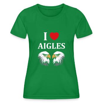 Citation humour Oiseau aigle - T-shirt sport Femme - vert - Devant - AI Model Female 172 dark (172cm)