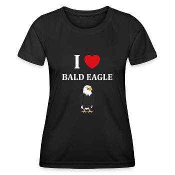 Citation humour Oiseau aigle - T-shirt sport Femme - noir - Devant - AI Model Female 172 light (172cm)