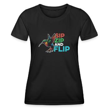 Colibri - T-shirt sport Femme - noir - Devant - AI Model Female 172 light (172cm)