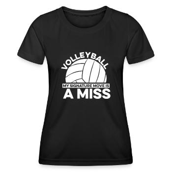Volleyball Volleyballer - Frauen Funktions-T-Shirt - Schwarz - Vorne - AI Model Female 172 light (172cm)