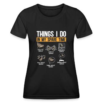 Quail Bird - Women's Functional T-Shirt - black - Front - AI Model Female 172 light (172cm)
