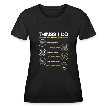 Quail Bird - Women's Functional T-Shirt - black - Front - AI Model Female 172 light (172cm)