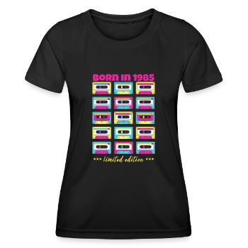 Le meilleur de 1985 classique cassette cadeau original - T-shirt sport Femme - noir - Devant - AI Model Female 172 light (172cm)