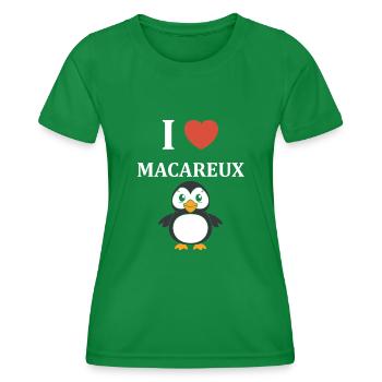 macareux - T-shirt sport Femme - vert - Devant - AI Model Female 172 dark (172cm)