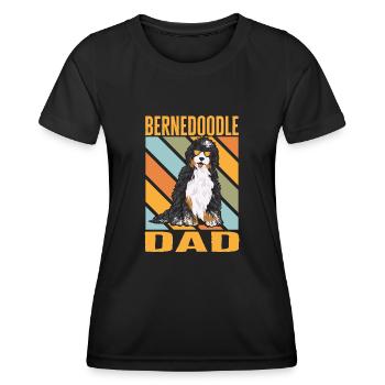 Bernedoodle Dog - Women's Functional T-Shirt - black - Front - AI Model Female 172 light (172cm)