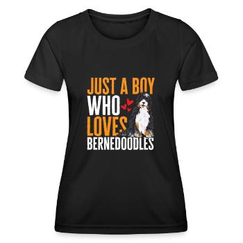 Bernedoodle Dog - Women's Functional T-Shirt - black - Front - AI Model Female 172 light (172cm)