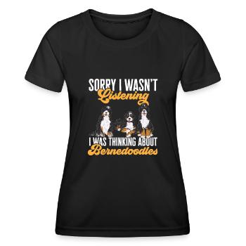 Bernedoodle Dog - Women's Functional T-Shirt - black - Front - AI Model Female 172 light (172cm)