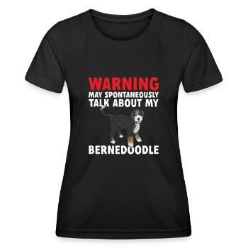 Chien Bernedoodle - T-shirt sport Femme - noir - Devant - AI Model Female 172 light (172cm)