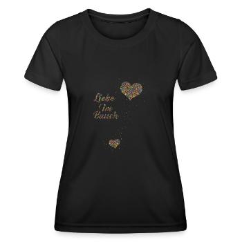 L’amour dans le ventre - T-shirt sport Femme - noir - Devant - AI Model Female 172 light (172cm)