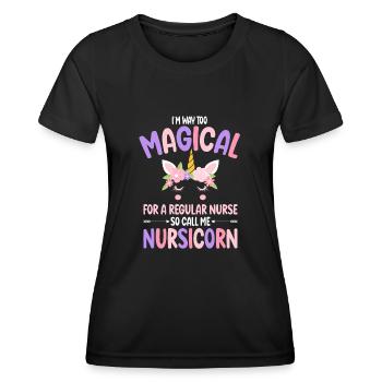 Soins correctionnels comme une infirmière normale cadeaux - T-shirt sport Femme - noir - Devant - AI Model Female 172 light (172cm)