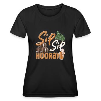 Herzen Craft Beer Bierbrauen Bierbrauer - Frauen Funktions-T-Shirt - Schwarz - Vorne - AI Model Female 172 light (172cm)