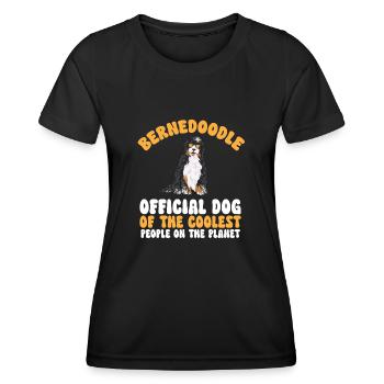 Chien Bernedoodle - T-shirt sport Femme - noir - Devant - AI Model Female 172 light (172cm)