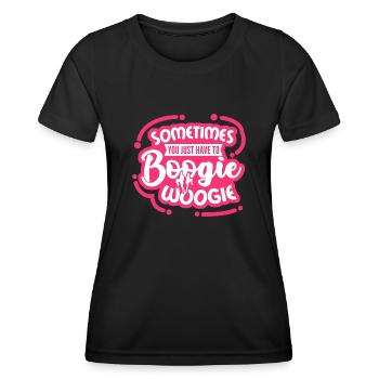 Boogie Woogie Boogie-Woogie Danse - T-shirt sport Femme - noir - Devant - AI Model Female 172 light (172cm)