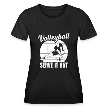 Volleyball Volleyballer - Frauen Funktions-T-Shirt - Schwarz - Vorne - AI Model Female 172 light (172cm)