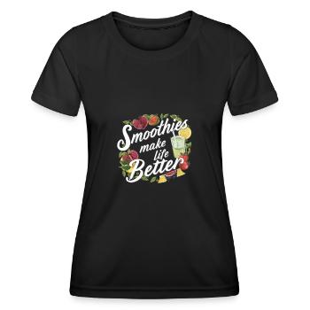 Smoothies make life better - Women's Functional T-Shirt - black - Front - AI Model Female 172 light (172cm)