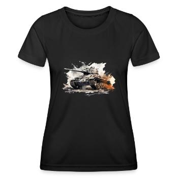 Panzerkampfwagen 1943 | WW2 tank soldiers - Women's Functional T-Shirt - black - Front - AI Model Female 172 light (172cm)