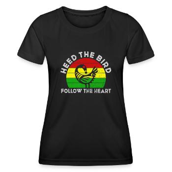 Sankofa Symbol Adinkra Ghana Schwarz - Frauen Funktions-T-Shirt - Schwarz - Vorne - AI Model Female 172 light (172cm)