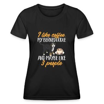 Bernedoodle Dog - Women's Functional T-Shirt - black - Front - AI Model Female 172 light (172cm)