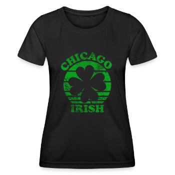 chicago irish - Frauen Funktions-T-Shirt - Schwarz - Vorne - AI Model Female 172 light (172cm)
