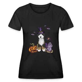 Bernedoodle Dog - Women's Functional T-Shirt - black - Front - AI Model Female 172 light (172cm)