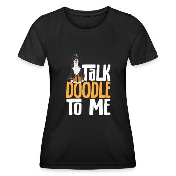 Bernedoodle Dog - Women's Functional T-Shirt - black - Front - AI Model Female 172 light (172cm)