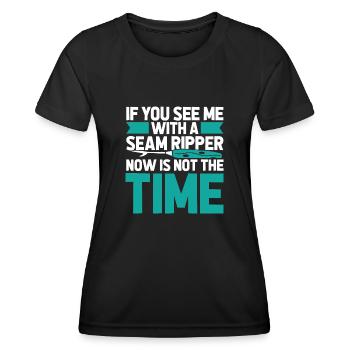 Sewing Sewing Machine - Women's Functional T-Shirt - black - Front - AI Model Female 172 light (172cm)