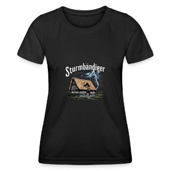 Storm Enthusiasts Thunderstorm Night Country House - Women's Functional T-Shirt - black - Front - AI Model Female 172 light (172cm)