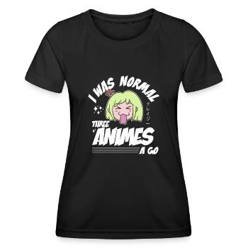 I Was Normal Three Animes A Go Japanese Anime - Frauen Funktions-T-Shirt - Schwarz - Vorne - AI Model Female 172 light (172cm)