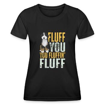 Bernedoodle Dog - Women's Functional T-Shirt - black - Front - AI Model Female 172 light (172cm)