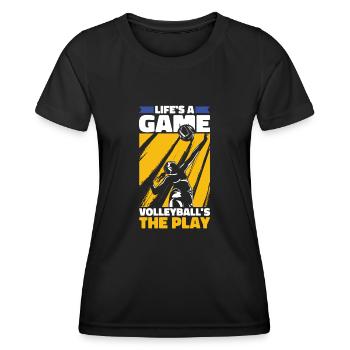 Volleyball Volleyballer - Frauen Funktions-T-Shirt - Schwarz - Vorne - AI Model Female 172 light (172cm)