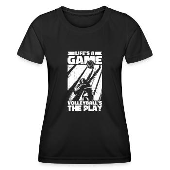 Volleyball Volleyballer - Frauen Funktions-T-Shirt - Schwarz - Vorne - AI Model Female 172 light (172cm)